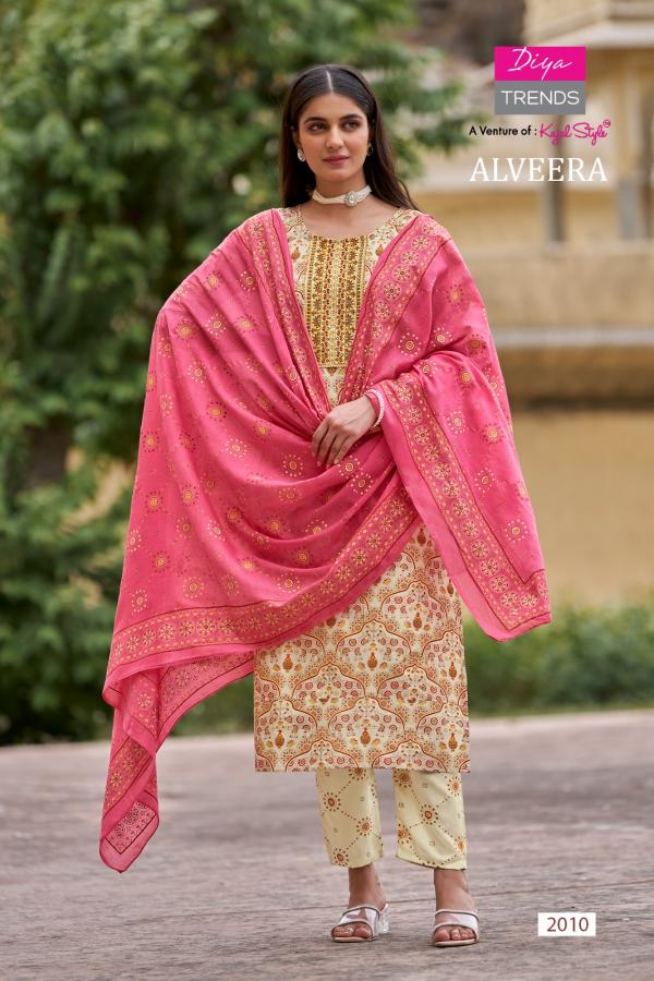 Alveera By Diya Trends Rayon Kurti With Bottom Dupatta Collection